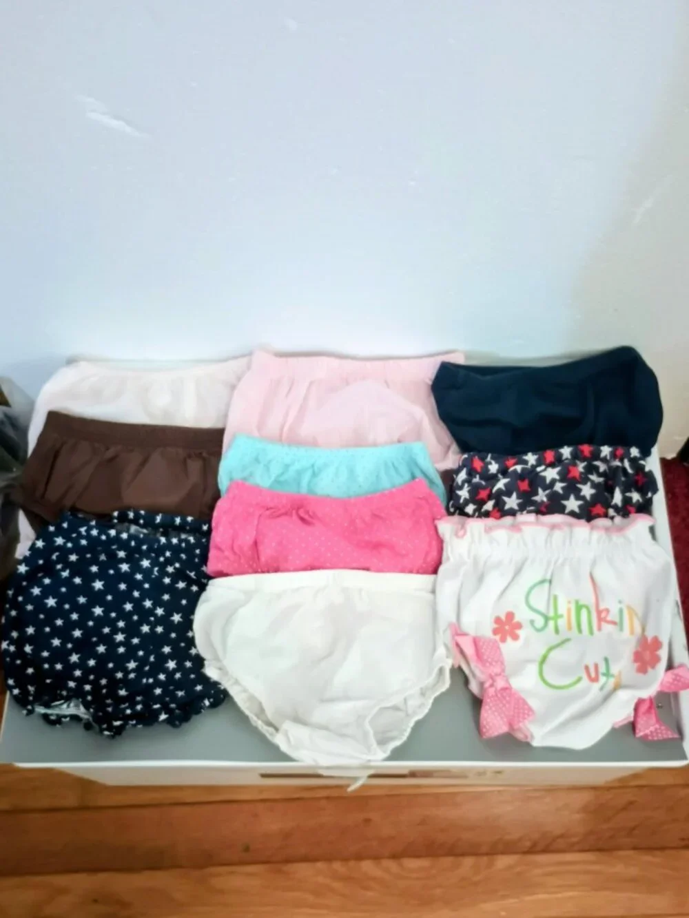 10 Baby Bloomers Panties 0m-9m Different Colors & Designs